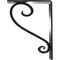 Ekena Millwork Edwards Wrought Iron Bracket, (Triple center brace), Antiqued Silver 2"W x 5 1/2"D x 8"H BKTM02X05X08TEDASV - alternate 3